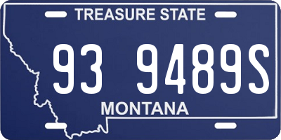 MT license plate 939489S