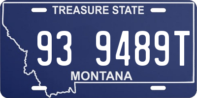 MT license plate 939489T