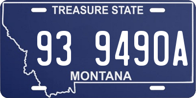 MT license plate 939490A