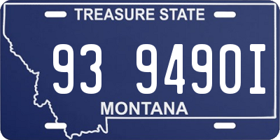 MT license plate 939490I