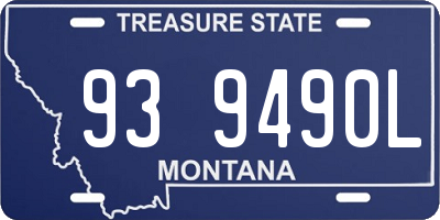 MT license plate 939490L