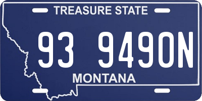 MT license plate 939490N
