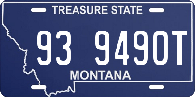 MT license plate 939490T