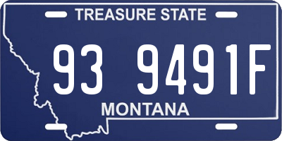 MT license plate 939491F
