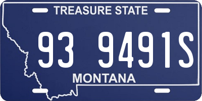 MT license plate 939491S