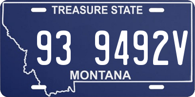 MT license plate 939492V