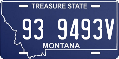 MT license plate 939493V