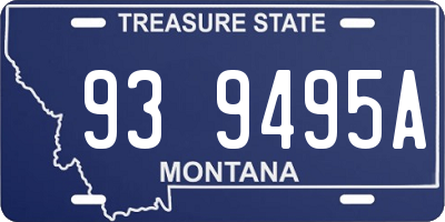 MT license plate 939495A