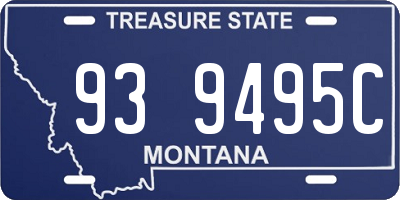 MT license plate 939495C