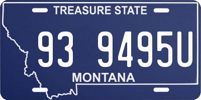 MT license plate 939495U