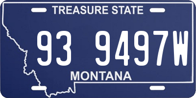 MT license plate 939497W
