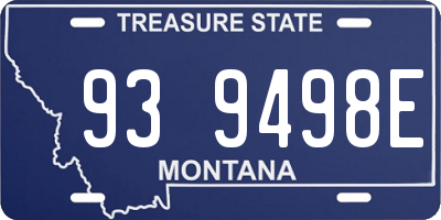 MT license plate 939498E