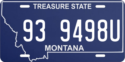 MT license plate 939498U