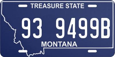 MT license plate 939499B