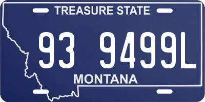 MT license plate 939499L