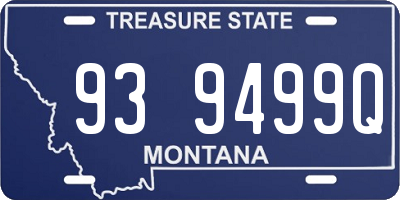 MT license plate 939499Q