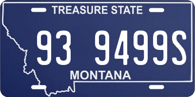 MT license plate 939499S
