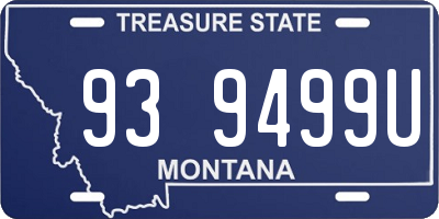 MT license plate 939499U