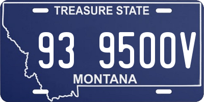 MT license plate 939500V