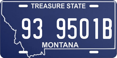 MT license plate 939501B