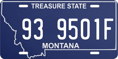 MT license plate 939501F