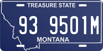 MT license plate 939501M