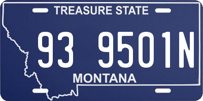 MT license plate 939501N