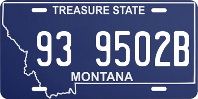 MT license plate 939502B