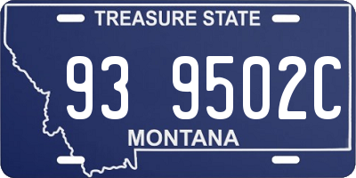 MT license plate 939502C