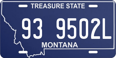 MT license plate 939502L