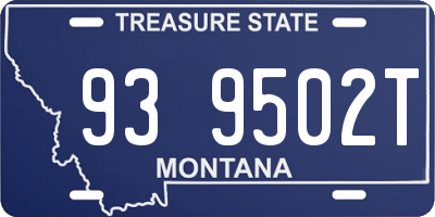 MT license plate 939502T