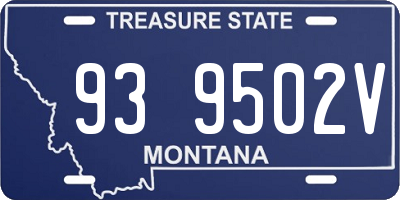 MT license plate 939502V