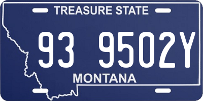 MT license plate 939502Y