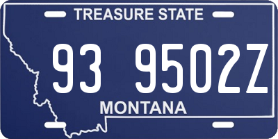 MT license plate 939502Z