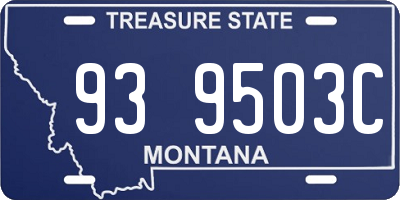 MT license plate 939503C