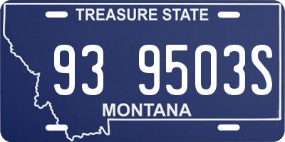 MT license plate 939503S