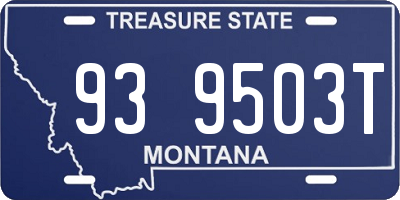 MT license plate 939503T