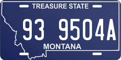 MT license plate 939504A