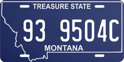 MT license plate 939504C