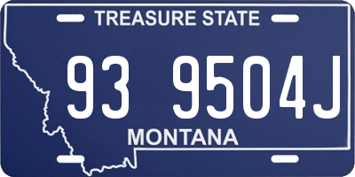 MT license plate 939504J