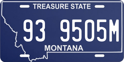 MT license plate 939505M