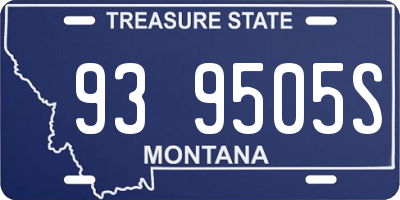MT license plate 939505S