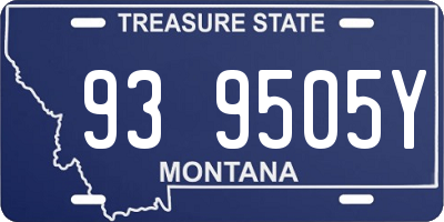 MT license plate 939505Y