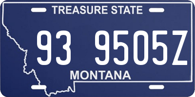 MT license plate 939505Z