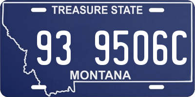 MT license plate 939506C