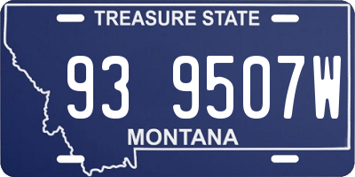 MT license plate 939507W