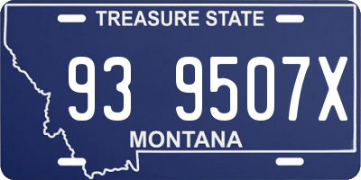 MT license plate 939507X