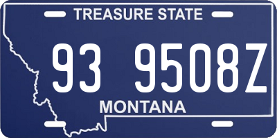 MT license plate 939508Z