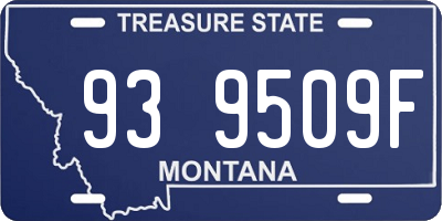 MT license plate 939509F