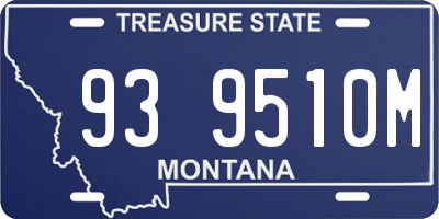 MT license plate 939510M